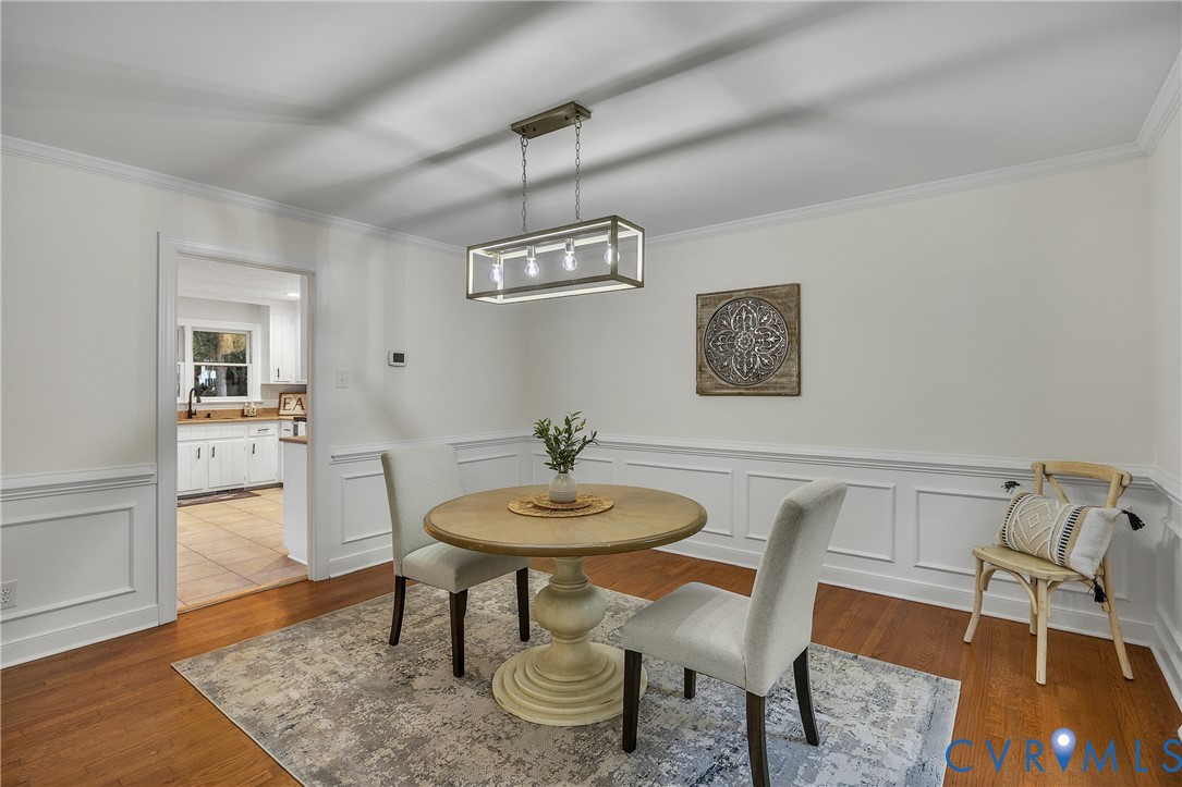 2604 Whispering Oaks Terrace Midlothian, VA 23112 - Photo 14 of 35 Dining space featuring dark wood-type flooring, a