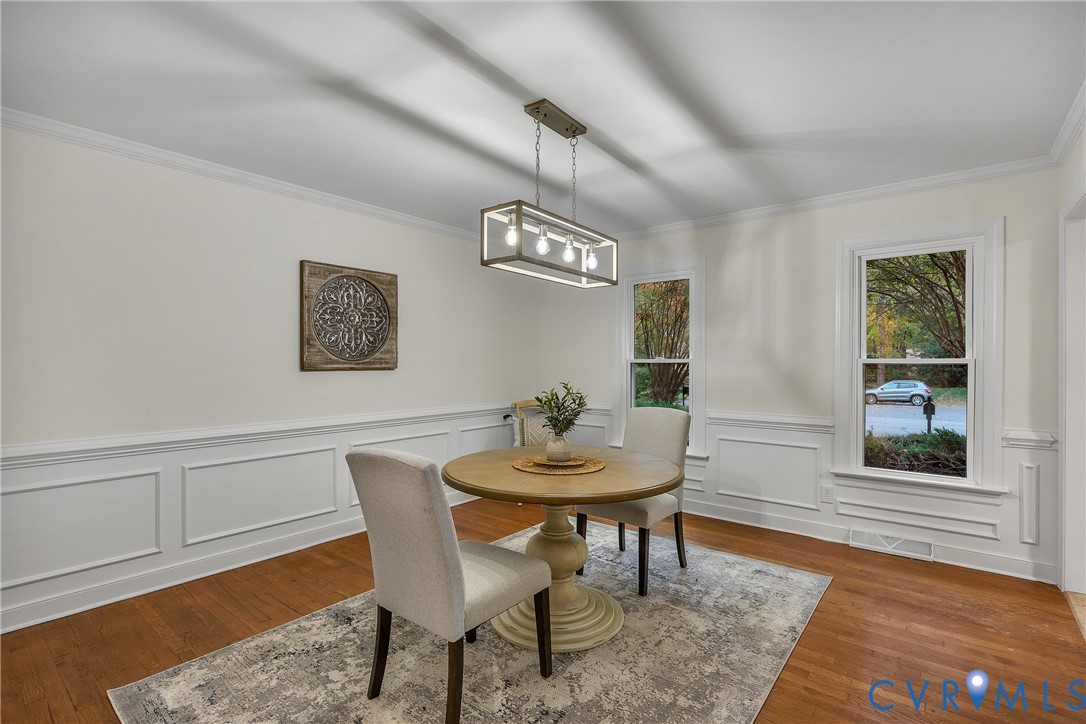 2604 Whispering Oaks Terrace Midlothian, VA 23112 - Photo 15 of 35 Dining space featuring dark wood finished floors,