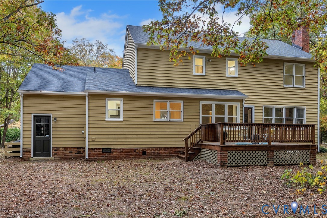 2604 Whispering Oaks Terrace Midlothian, VA 23112 - Photo 35 of 35 Rear view of house featuring roof with shingles, c