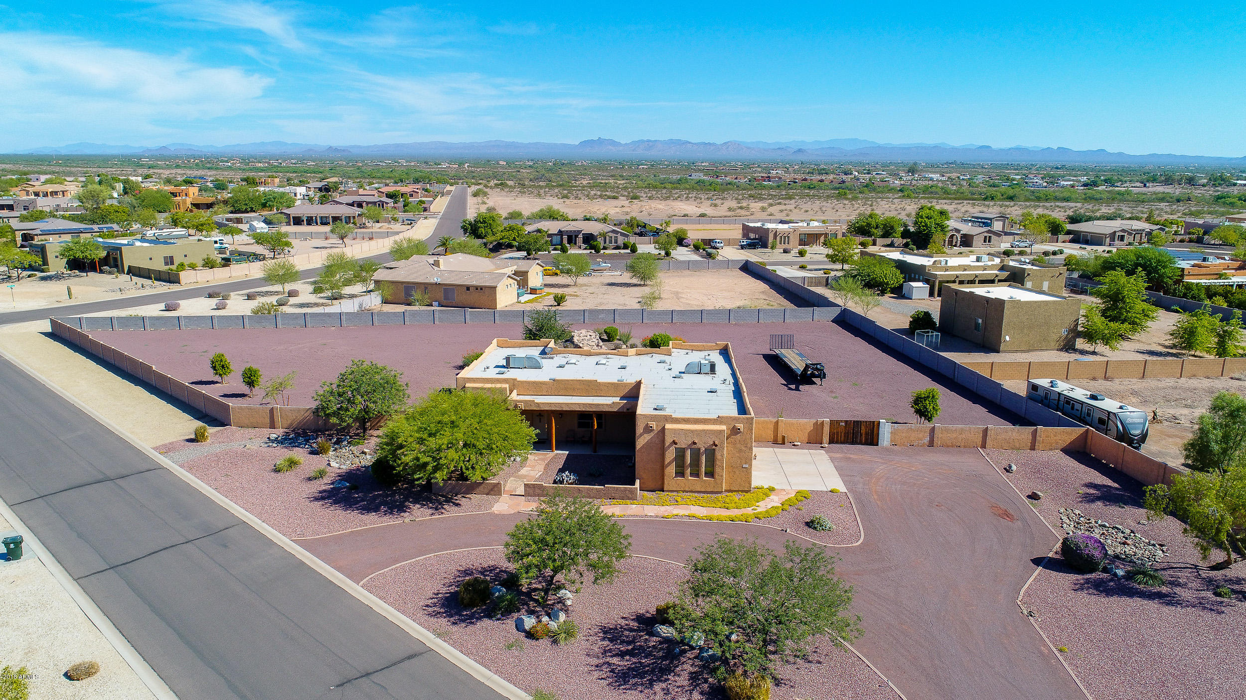 22850 West Sierra Ridge Way Wittmann, AZ 85361 - Photo 4 of 27 Front Ariel View