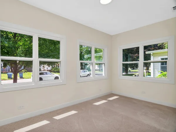 an empty room with a window