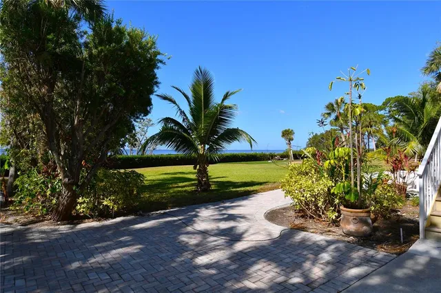 a view of a yard with an outdoor space