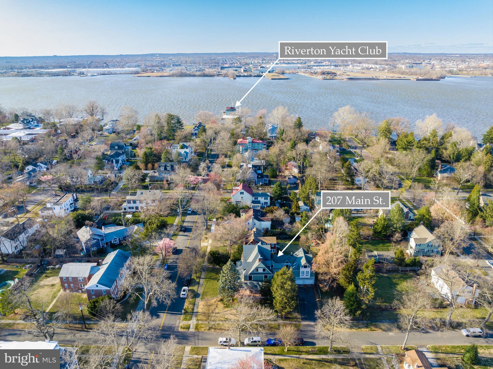 207 Main Street Riverton, NJ 08077 - Photo 50 of 52 Ariel View - Proximity to Riverton Yacht Club