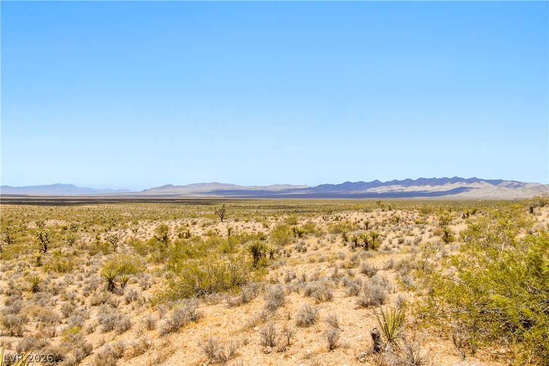 Rocking S Ranch Road Searchlight, NV 89046 - Photo 13 of 47 Vast desert landscape stretches towards distant mountains under a clear, open sky.