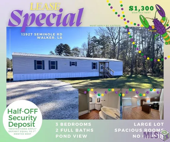 $1,300 | 31927 Seminole Road, Walker, LA 70785