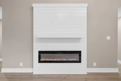 a view of a fireplace