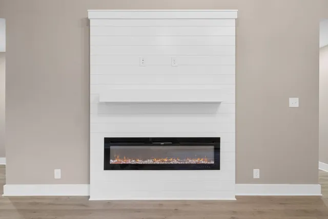 a view of a fireplace