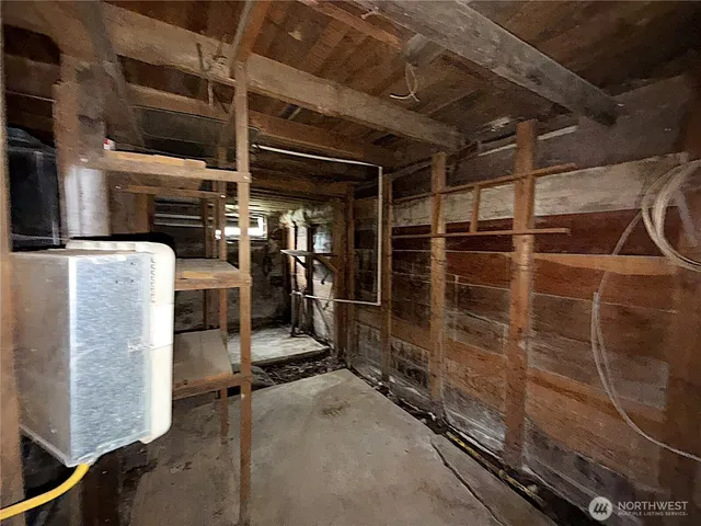 a view of storage and utility room