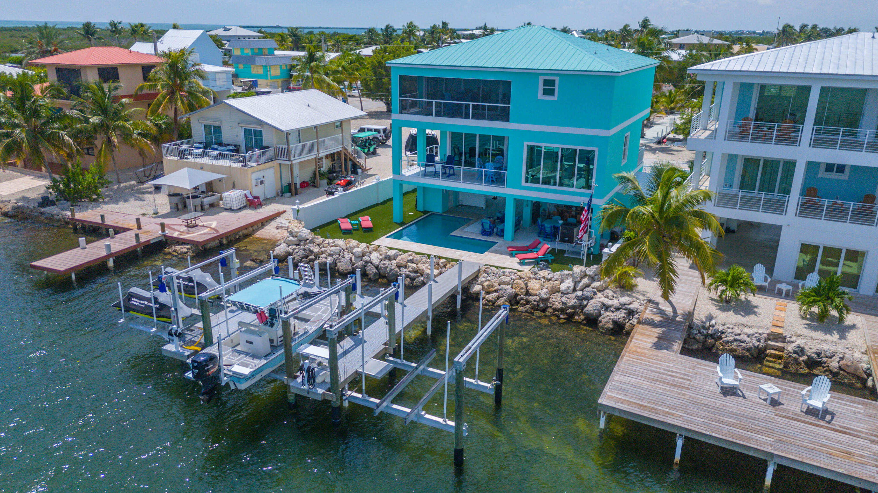 747 La Fitte Road Summerland Key, FL 33042 - Photo 3 of 103 an aerial view of a house with a yard