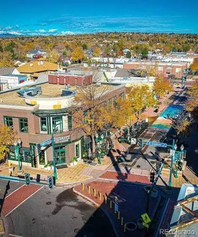 a view of a city with an ocean view