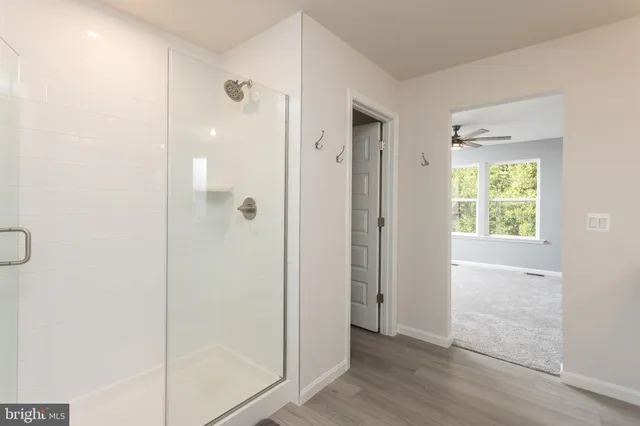 an empty room with a window