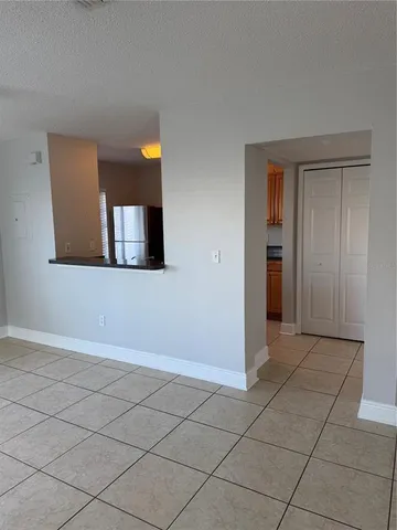 a view of a room has a window