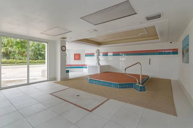 a room with gym equipment