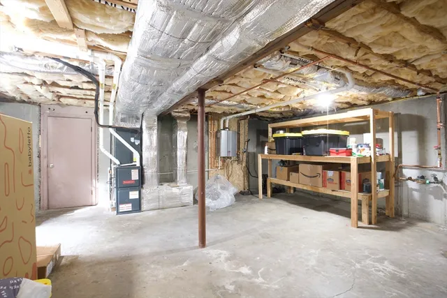 a view of a room with storage