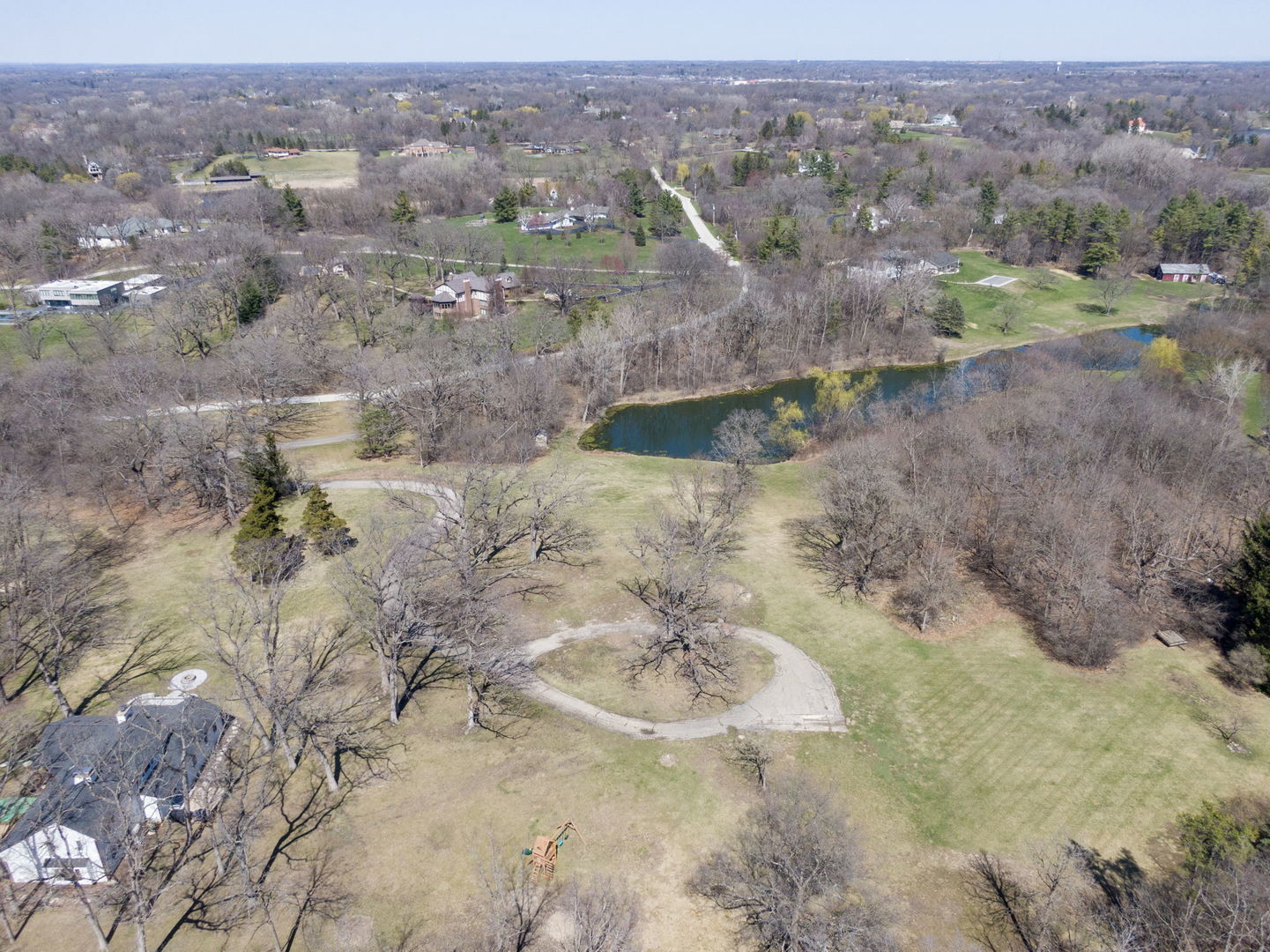 77 Brinker Road Barrington Hills, IL 60010 - Photo 8 of 13 an aerial view of a houses with a yard