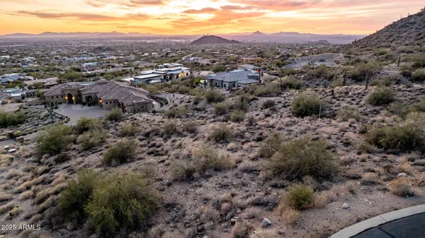 a view of a lake with a city