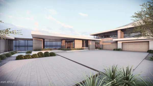 a view of a city with mountains