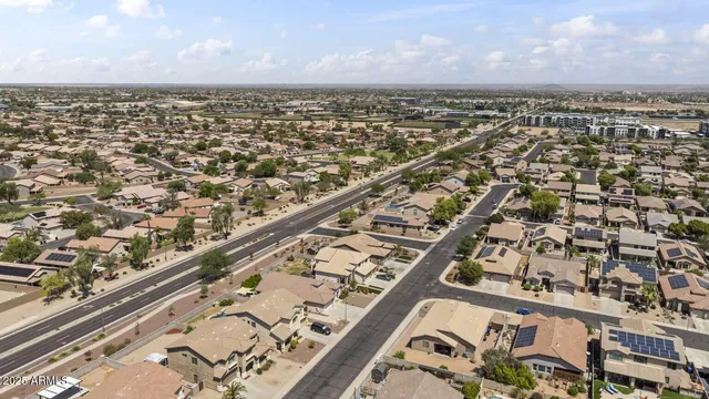 an aerial view of a city