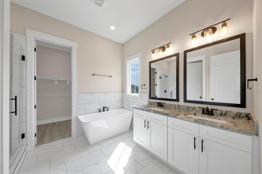 960 Oxford Road Ball Ground, GA 30107 - Photo 30 of 54 a spacious bathroom with a bathtub sink and mirror