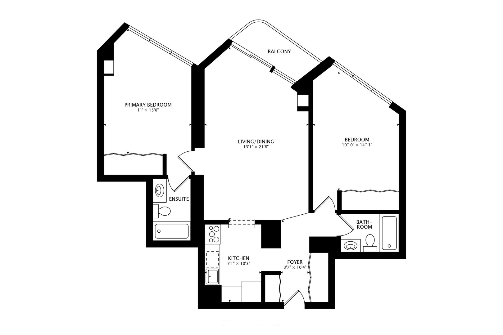 111 West Maple Street, Unit 1503 Chicago, IL 60610 - Photo 39 of 39 a picture of floor plan