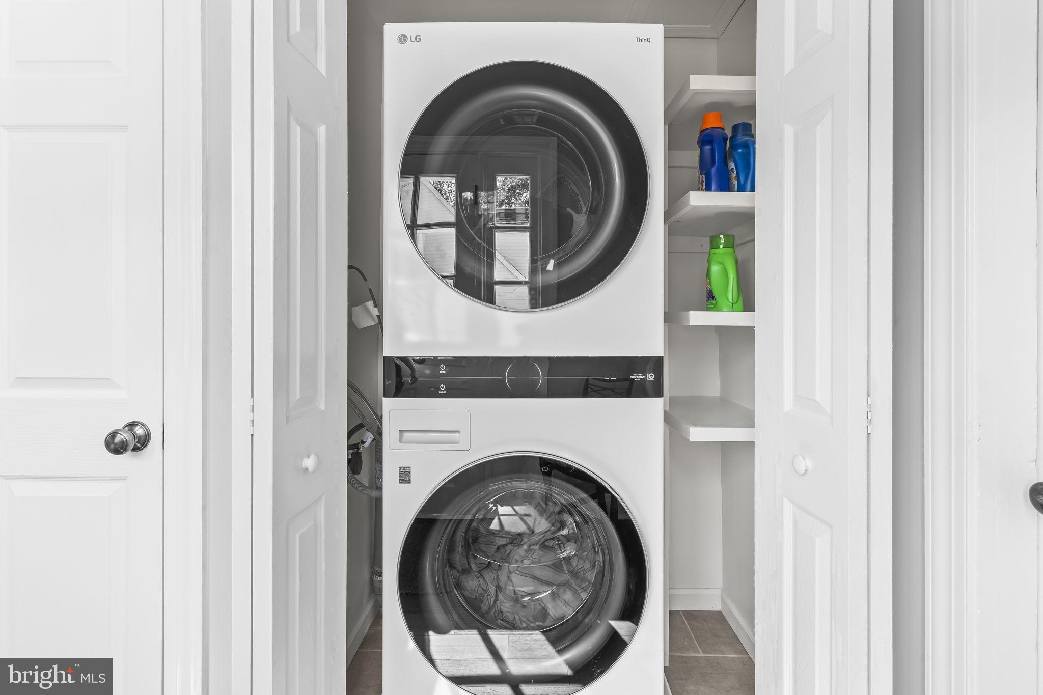 525 Small Reward Road Huntingtown, MD 20639 - Photo 41 of 67 a close up view of a washer and dryer