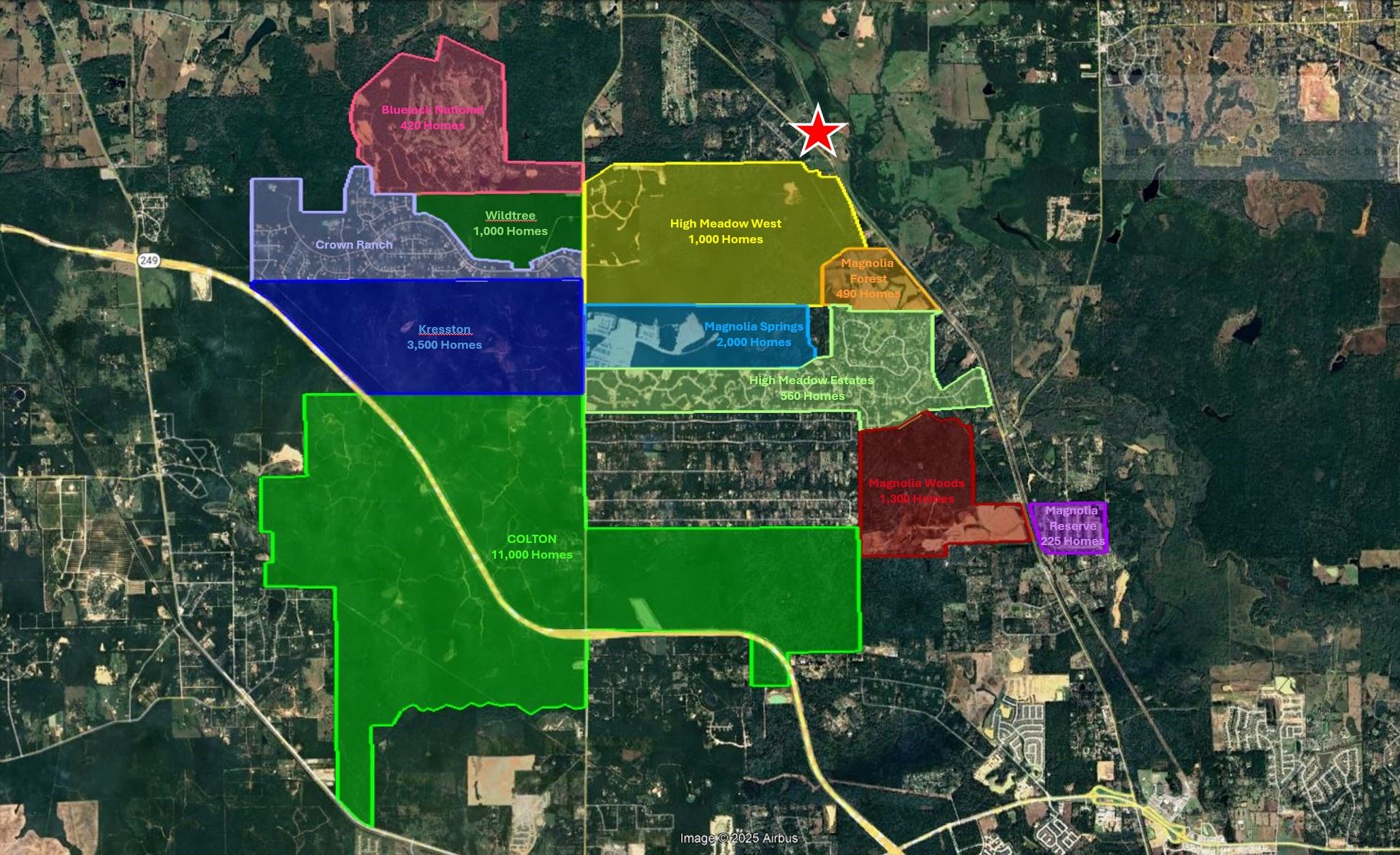 5259 Jackson Road Montgomery, TX 77316 - Photo 2 of 3 an aerial view of a house