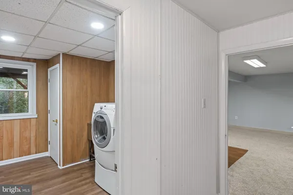 a view of outdoor space with deck and wooden floor