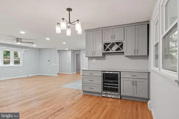 a living room with a fireplace