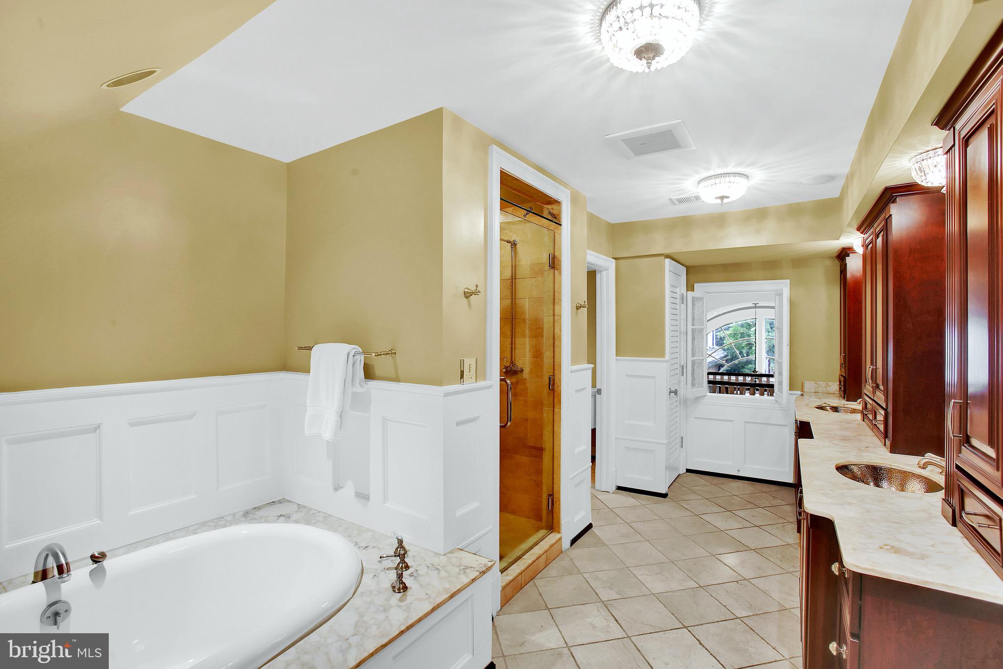 838 Childs Point Road Annapolis, MD 21401 - Photo 40 of 85 His & Hers vanities w/ hammered nickel sinks