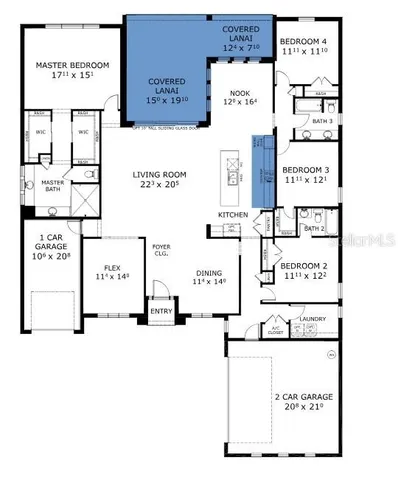 a kitchen with stainless steel appliances kitchen island granite countertop a refrigerator a stove a sink a dining table and chairs with wooden floor