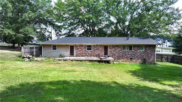 a view of a lush green forest