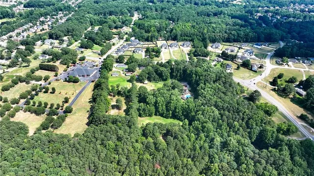 an aerial view of a house roof deck