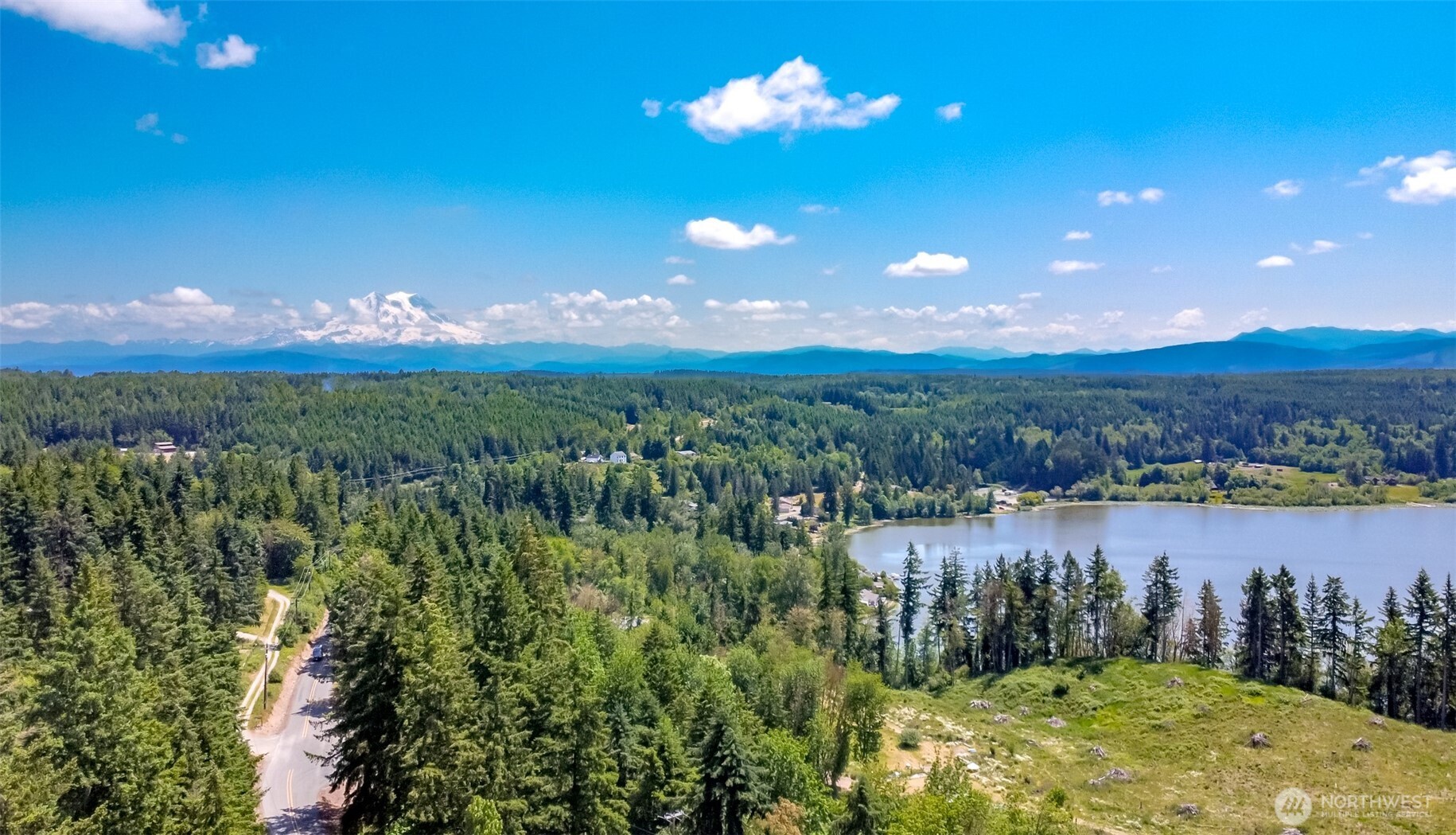 3116 Harts Lake Road South Roy, WA 98580 - Photo 37 of 39 a view of a lake in middle of forest