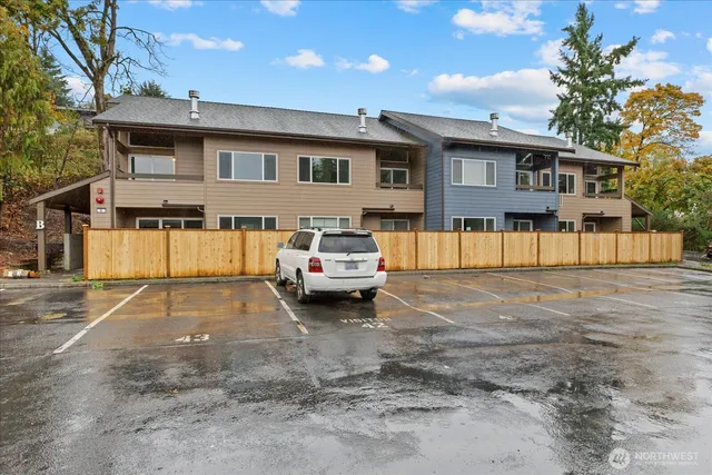 a car parked in front of a house
