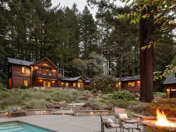 a front view of a house with yard