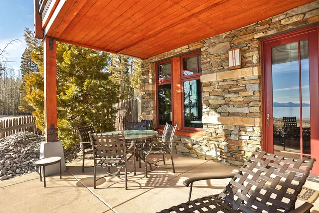 a view of an outdoor space with furniture