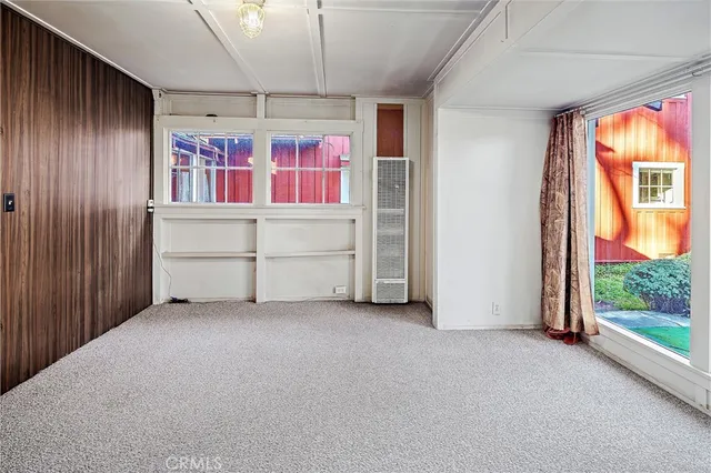 a view of room with cabinets