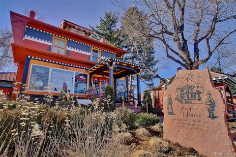 a front view of a building