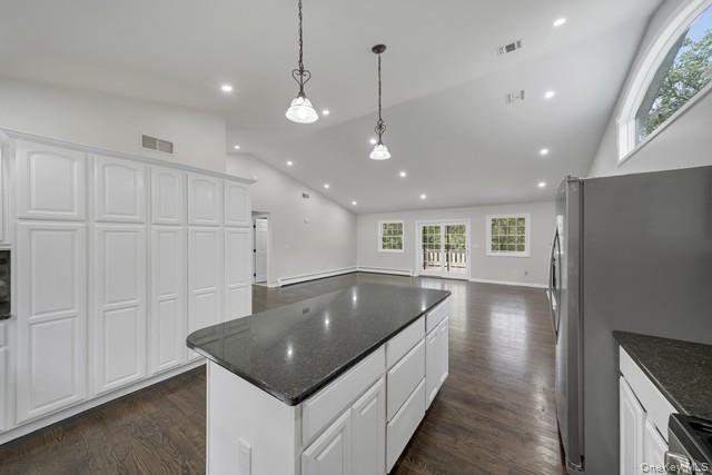 65 Old Cahoonzie Road Sparrowbush, NY 12780 - Photo 15 of 44 a kitchen with kitchen island a sink stainless steel appliances and cabinets