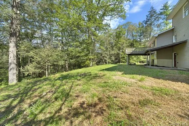 a view of a yard with plants