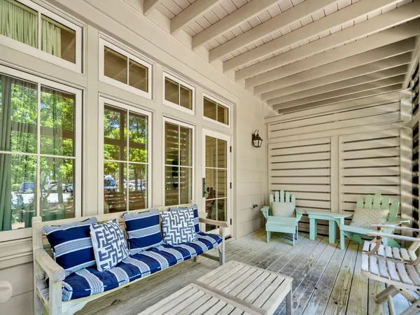 a outdoor living space with furniture and a potted plant