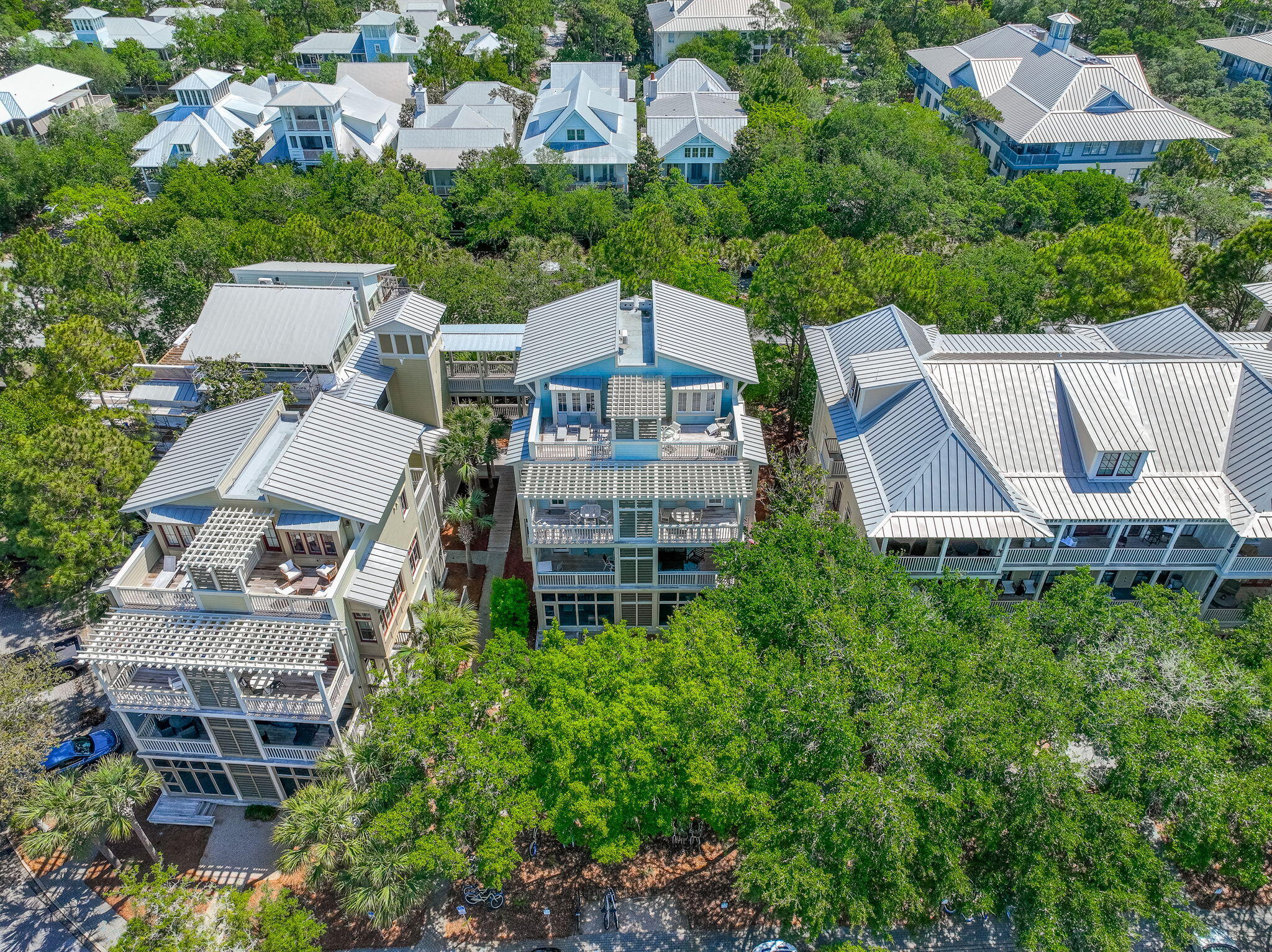 1660 East County Highway 30A, Unit 102 Santa Rosa Beach, FL 32459 - Photo 35 of 48 an aerial view of multiple houses with a yard