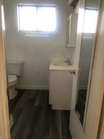 a bathroom with a sink and toilet