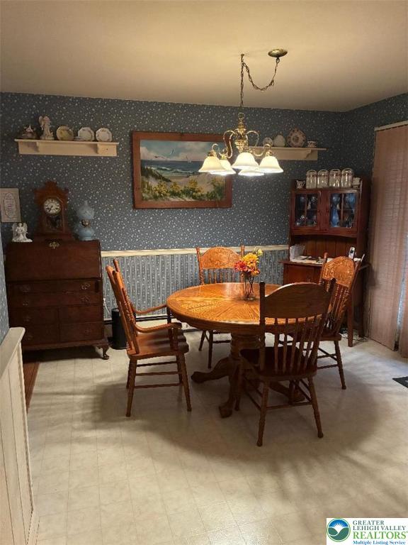 195 Bangor Junction Road Bangor, PA 18013 - Photo 5 of 16 a view of a dining room with furniture and chandelier