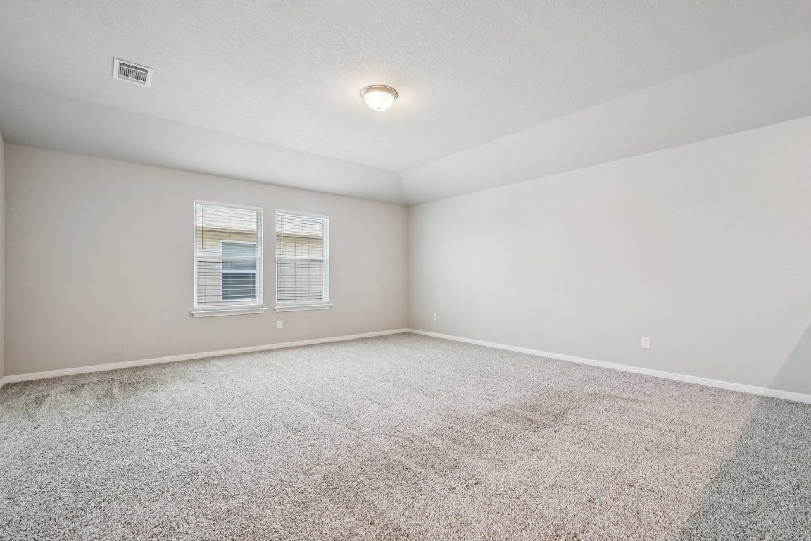 1007 Guadalupe Bass Road Hutto, TX 78634 - Photo 20 of 39 Carpeted empty room with baseboards and lofted ceiling