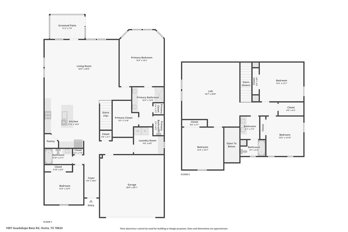 1007 Guadalupe Bass Road Hutto, TX 78634 - Photo 38 of 39 View of floor plan / room layout