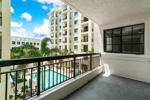 a view of a balcony