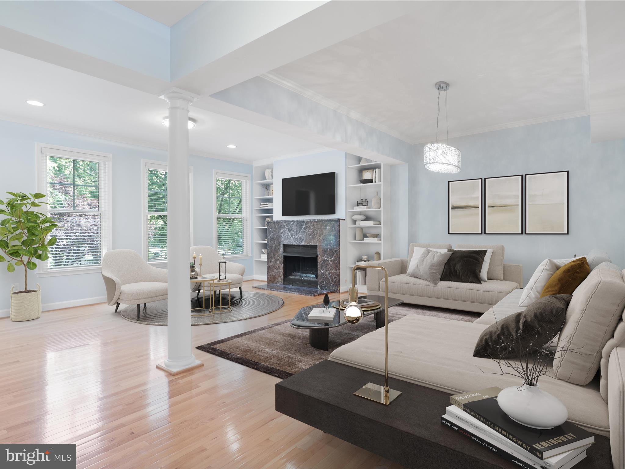 2546 Brenton Point Drive Reston, VA 20191 - Photo 31 of 72 Virtual staging for this huge open living room