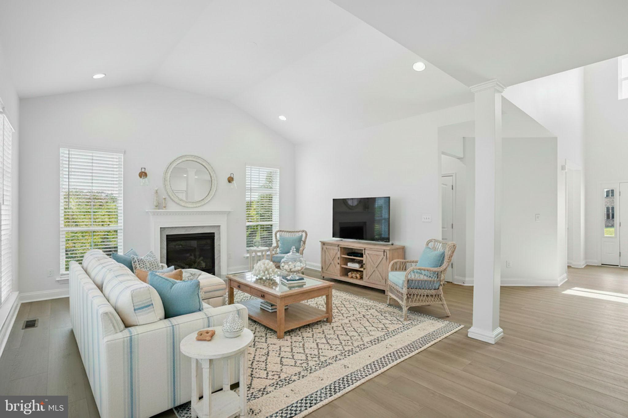 36808 Grove Estate Road Lewes, DE 19958 - Photo 15 of 47 Living Area w/Fireplace. Virtually Staged.