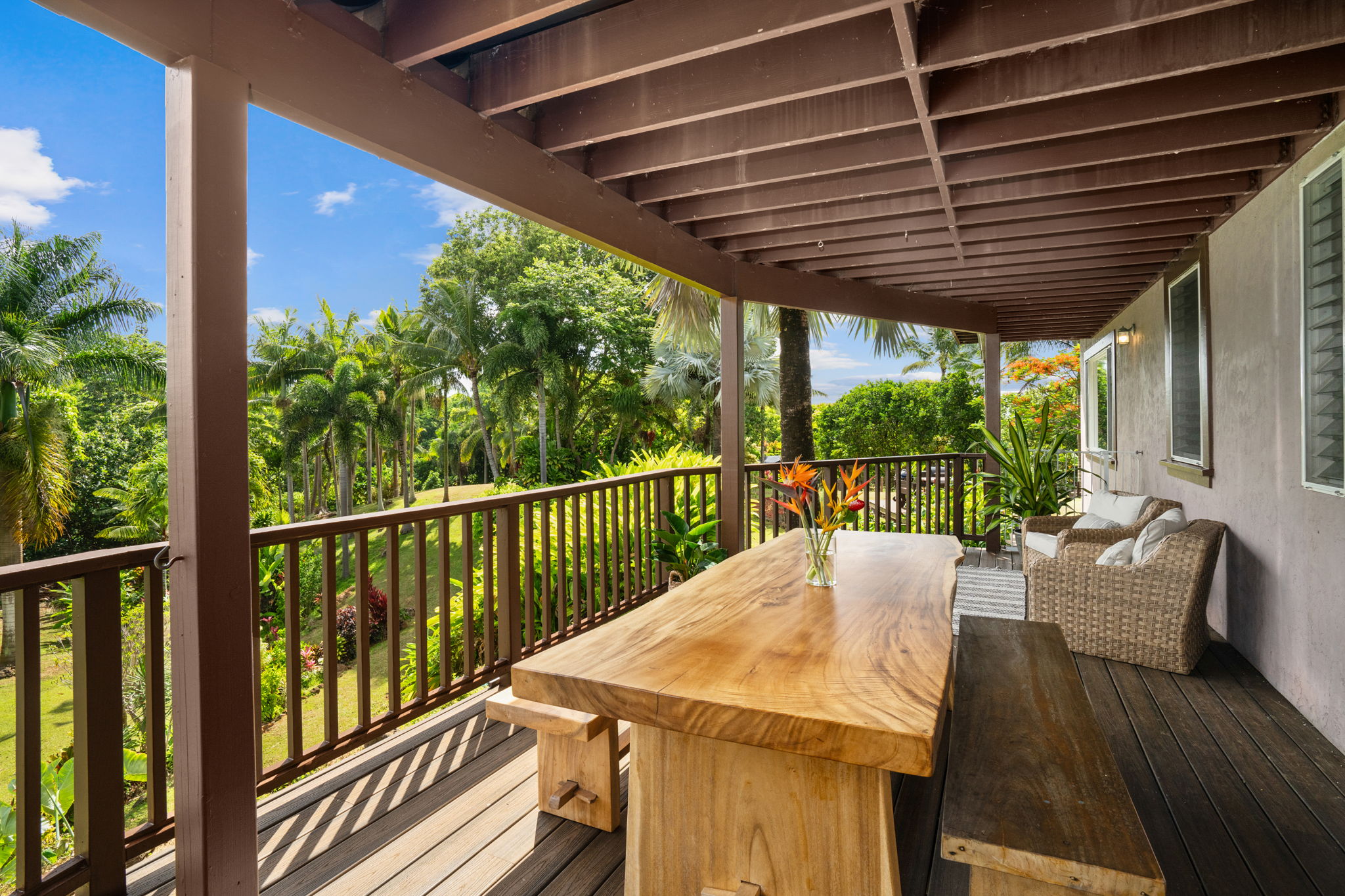 7473 E Koolau Road Kilauea, HI 96754 - Photo 12 of 30 a view of porch with seating space